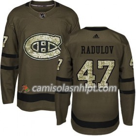 Camisola Montreal Canadiens Alexander Radulov 47 Adidas 2017-2018 Camo Verde Authentic - Homem